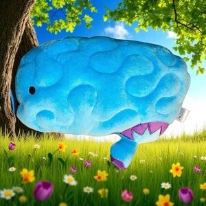 I Heart Guts Plush Brain Organ All You Need Is Lobe Stuffed Anatomy Blue 13"